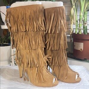 Ashro Odonna open toe Fringe Boots